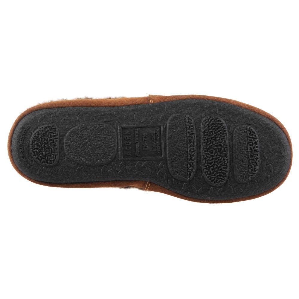 Acorn Moccasin Slipper Bottom Outsole View