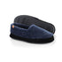 Men's Original Acorn Moccasins in Blue Check Right Angled View#color_blue-check