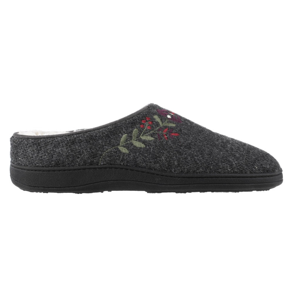 Women’s Flora Hoodback Slipper in Charcoal Heathered Profile