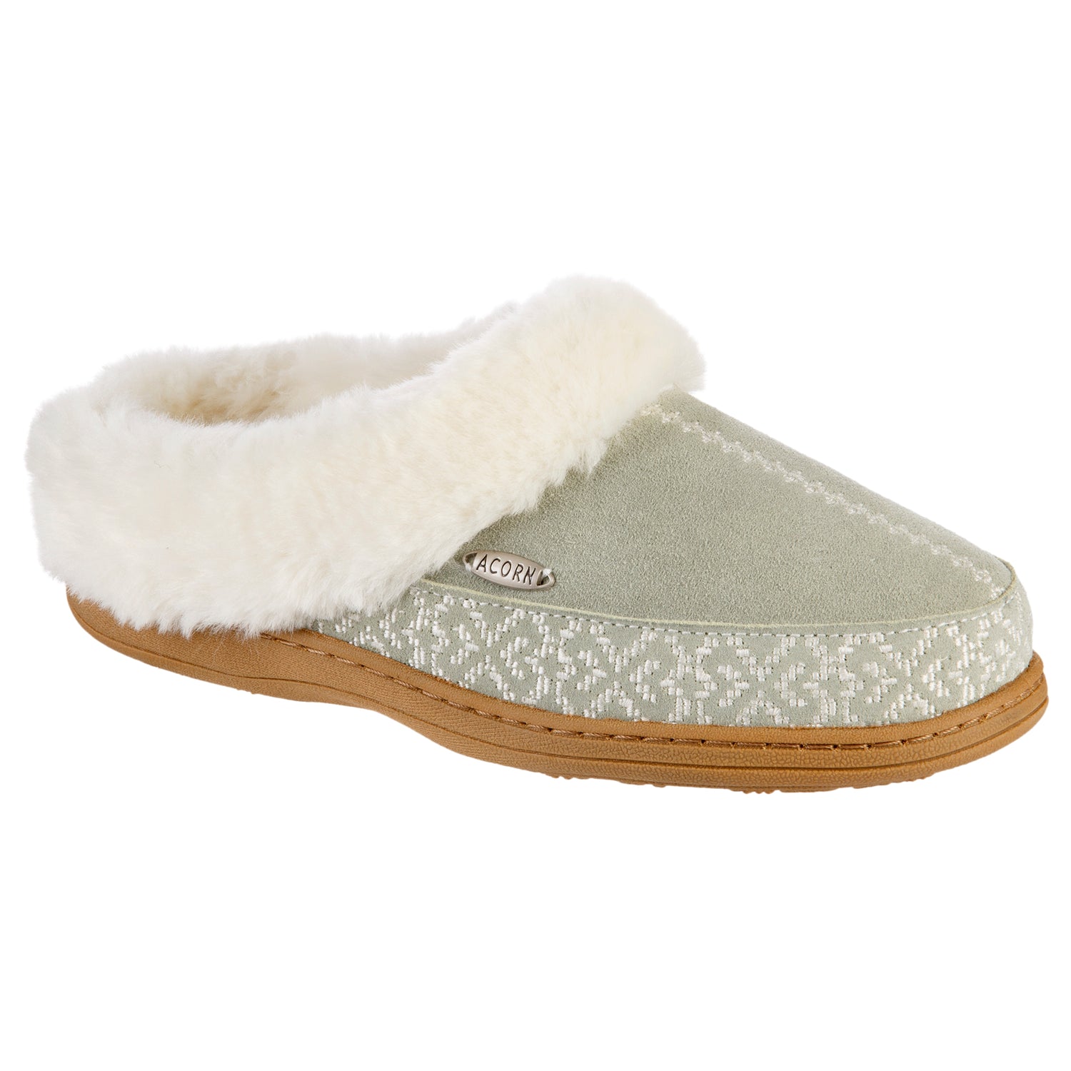 Cozy Lined Clog - Sage/Charcoal