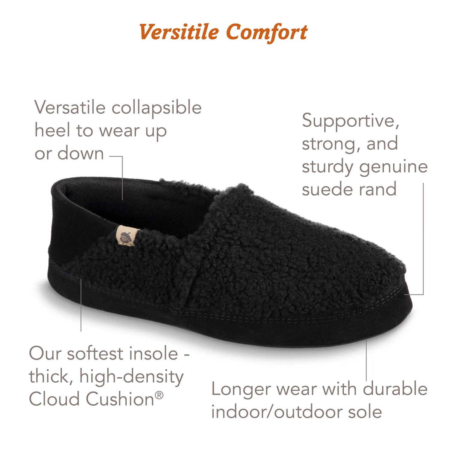 Mens Walden Water Repellant Moccasin Acorn USA