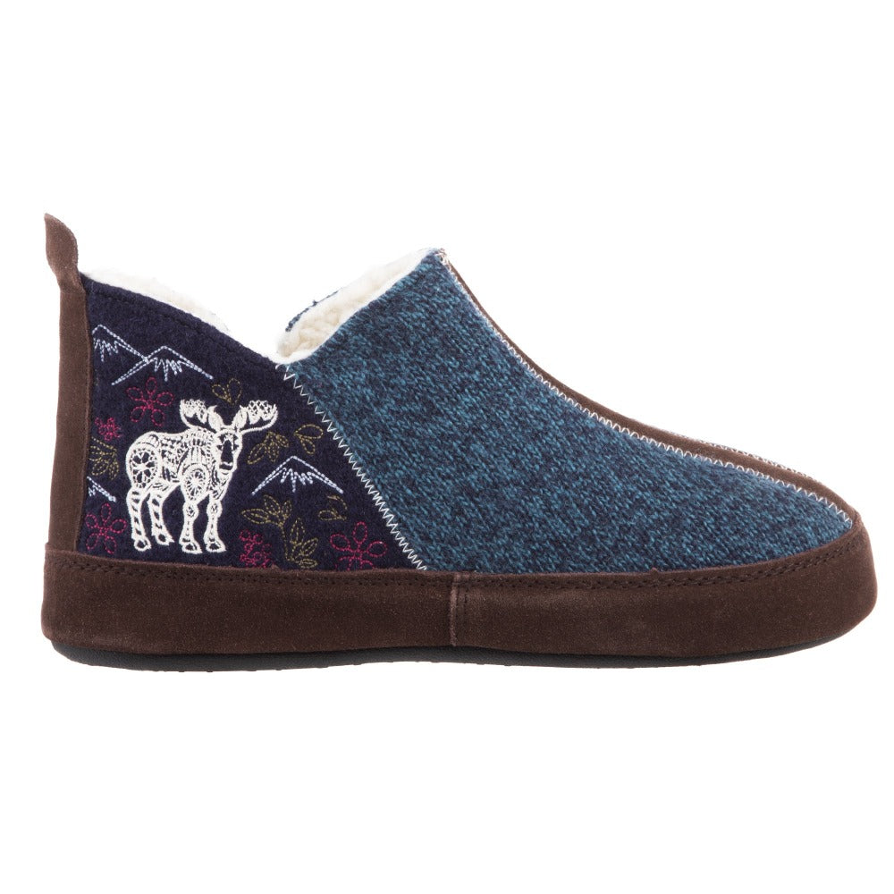 Acorn Forest Bootie Slippers For Women Embroidered forest