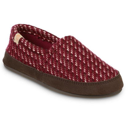 Women’s Original Acorn Moccasins in Garnet Red Right Angled View