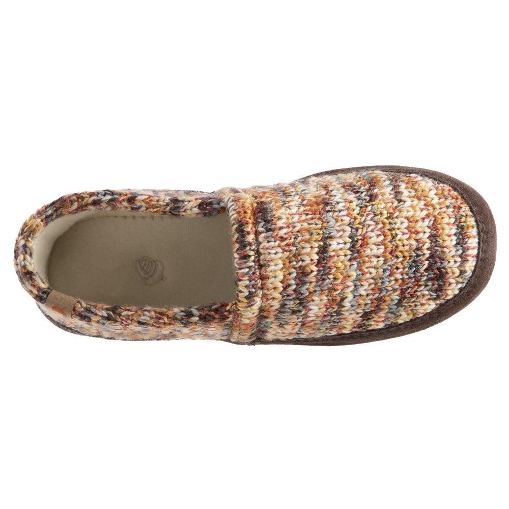 Women’s Original Acorn Moccasins in Sunset Cable Knit Inside Top View