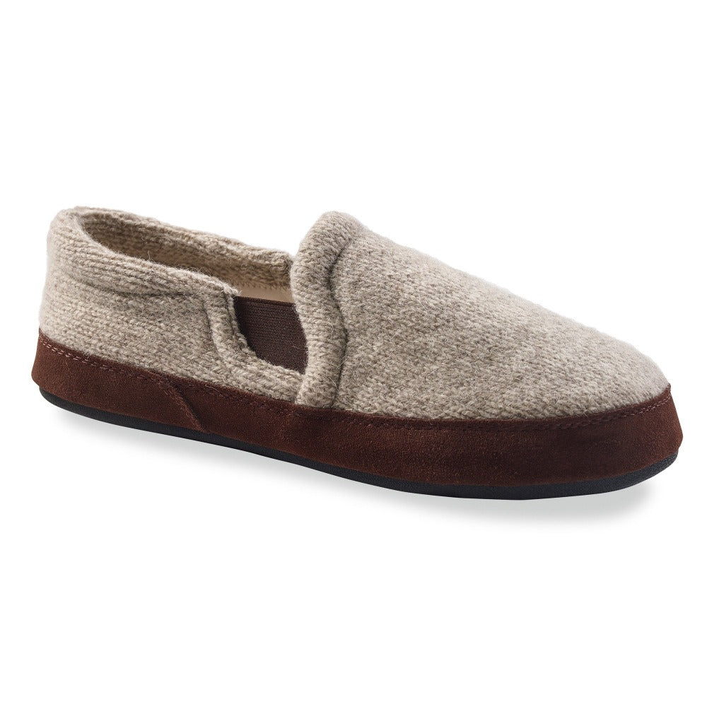 Grey Ragg Wool Acorn Slipper