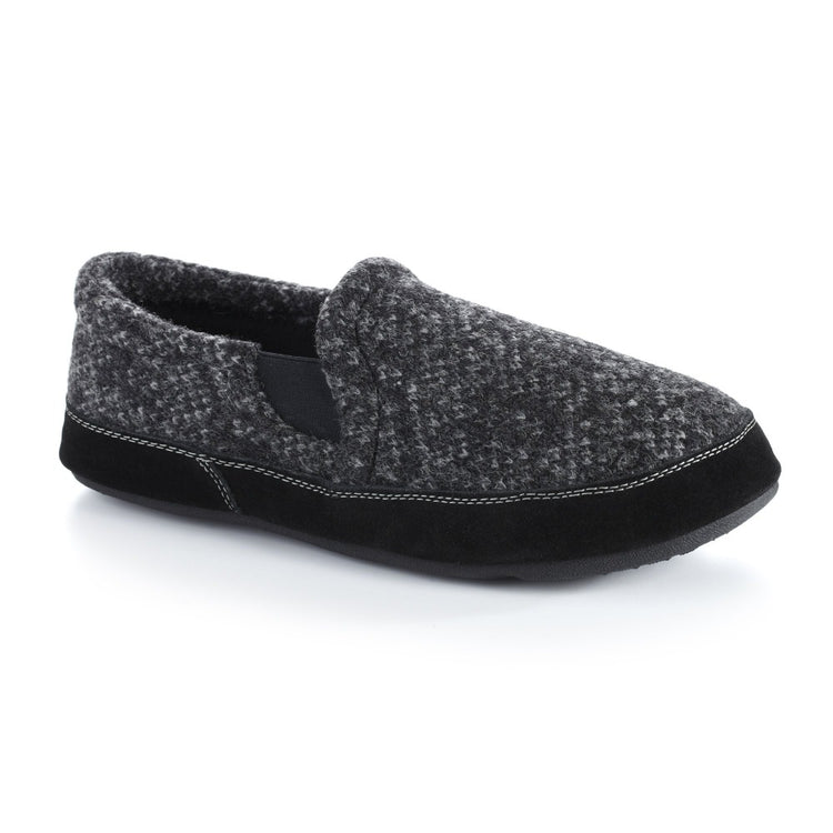 Acorn Men's Moc Slippers- Black Tweed main image 0