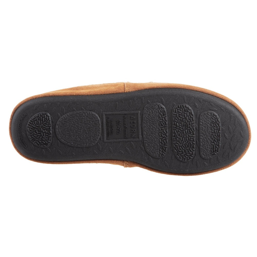 Acorn Nordic Moccasin Slipper Oatmeal Heather Outsole View