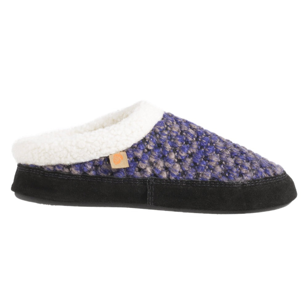 Acorn Jam Mule Slipper in Blueberry Side Profile View