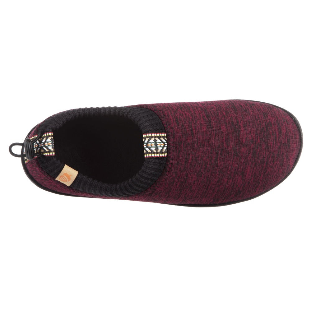 Garnet Heather Acorn Slipper top angle