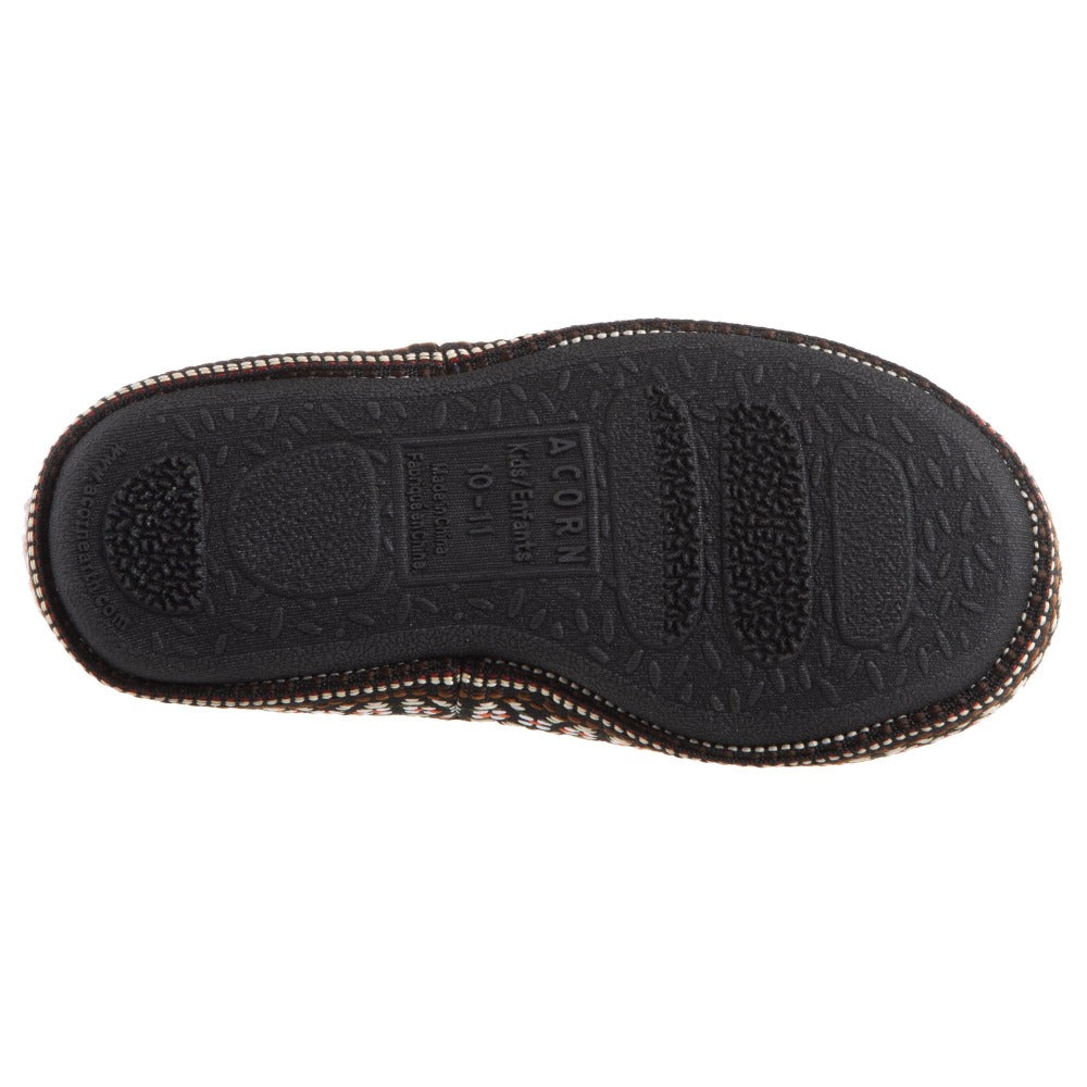 Acorn Kids Woven Trim Moc Indoor Outdoor Sole 