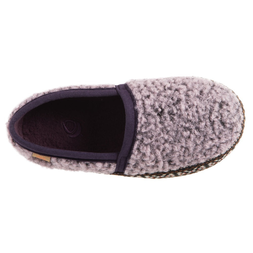 Acorn Kids Woven Trim Moc Iris Top Down View