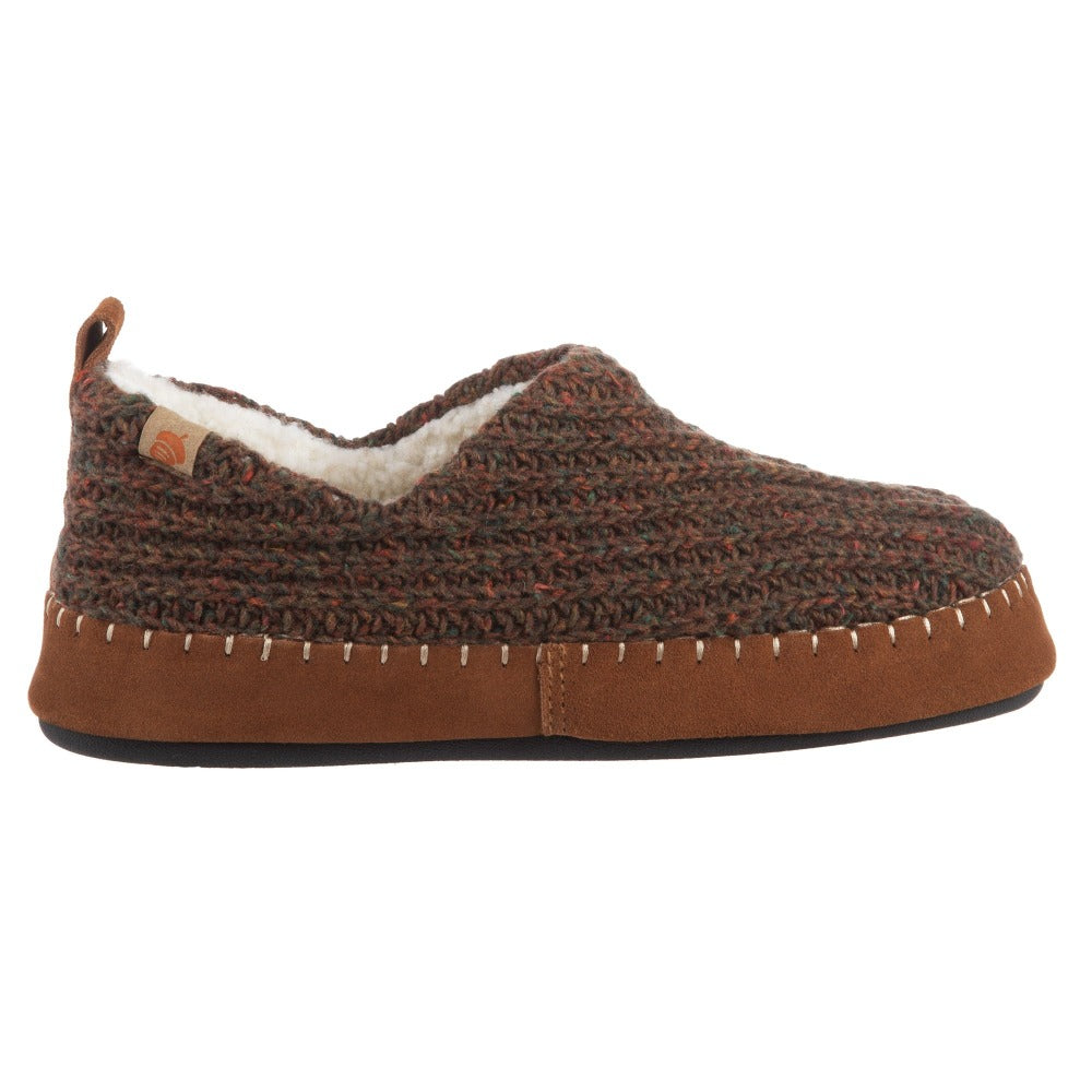 Acorn Camden Recycled Yarn Slipper Walnut Side Profile View