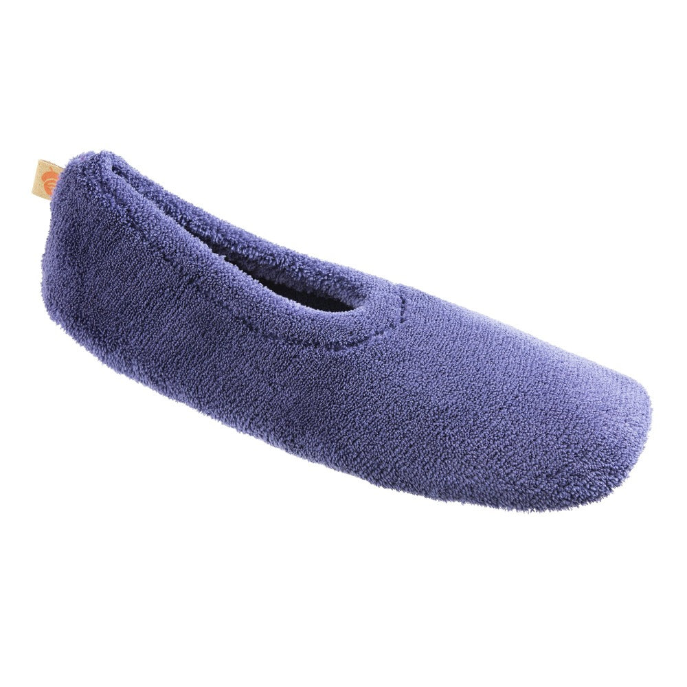 Acorn Travel Spa Slipper in Navy Blue top angle