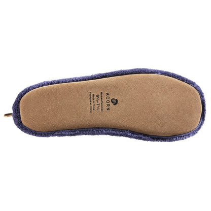 Acorn Travel Spa Slipper in Navy Blue bottom