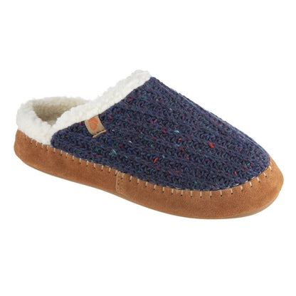 Women’s Recycled Camden Clog in Navy Blue Right Angled View