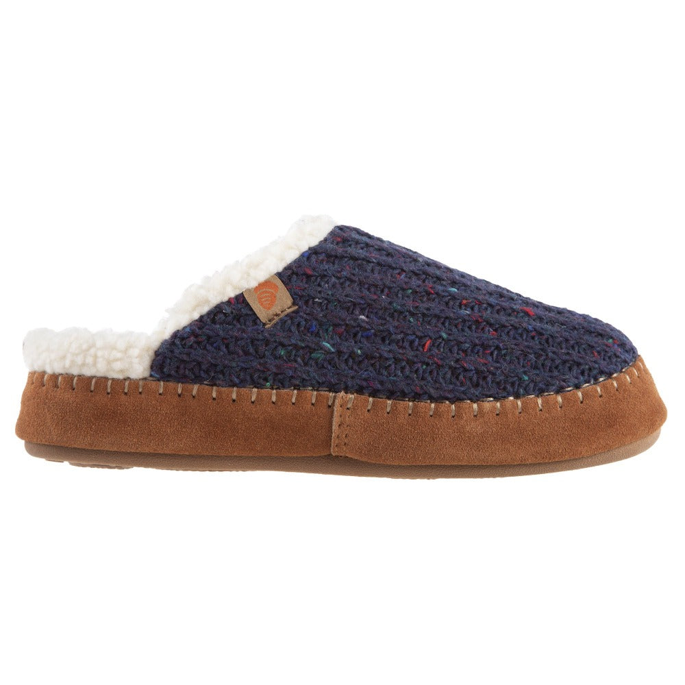 Women’s Recycled Camden Clog in Navy Blue Profile