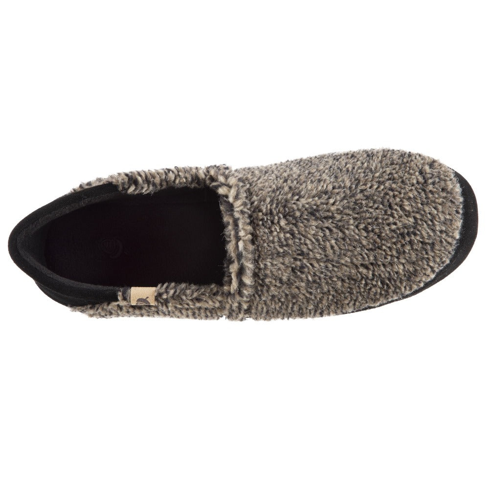 Men’s Acorn Moc with Collapsible Heel Slipper in Earth Tex Inside Top View