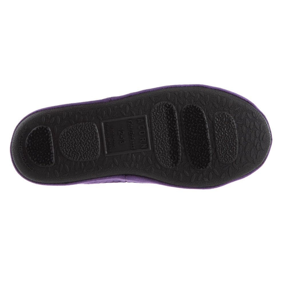 Kids Acorn Critter Moc in Iris Owl Bottom Sole Tread