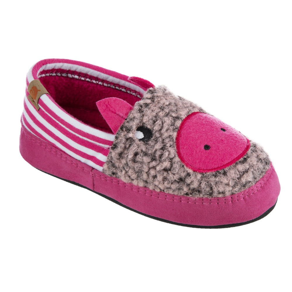 Kids Acorn Critter Moc in Pearl Pink Pig Right Angled View