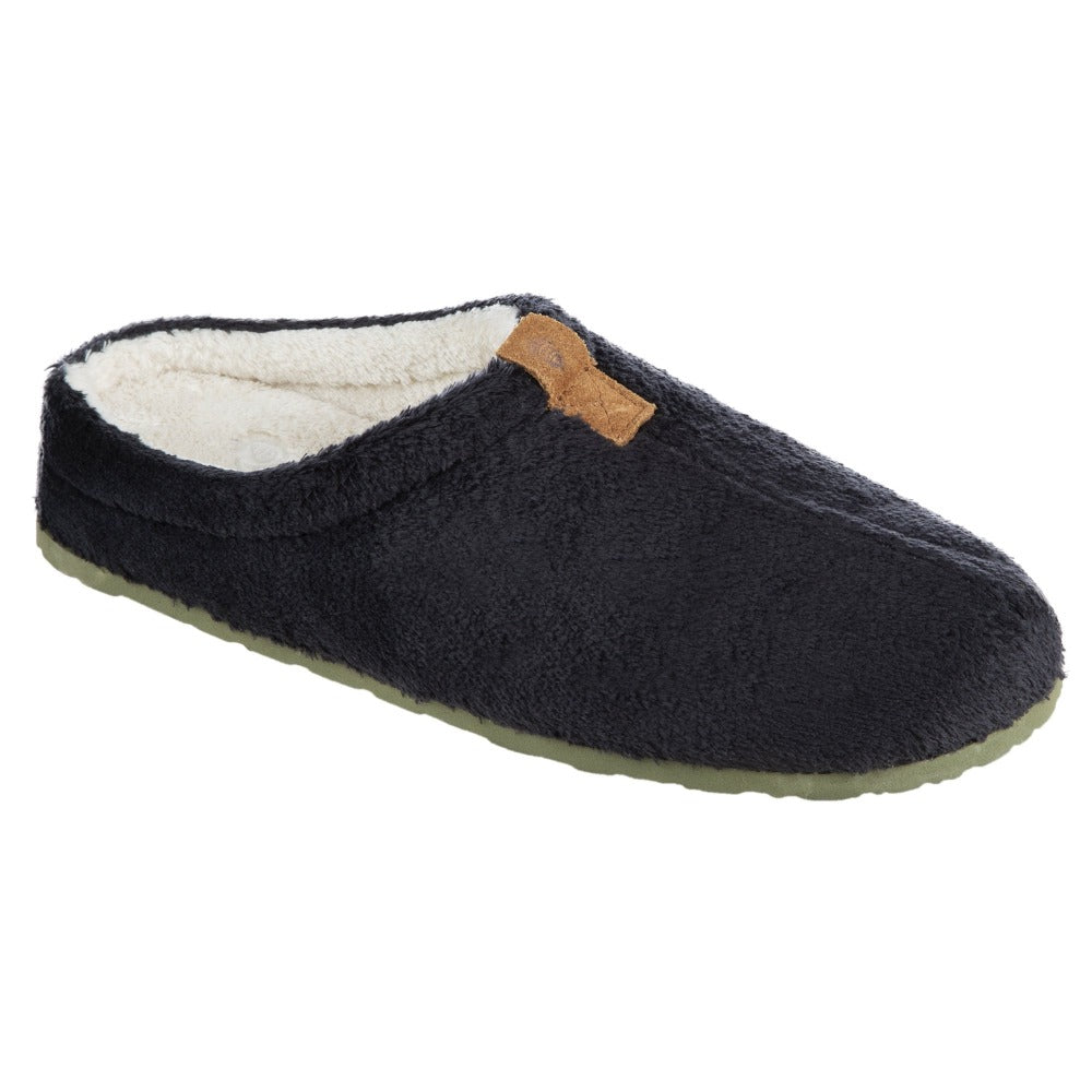 Women’s Algae-Infused Spa Slippers in Black Right Angled View