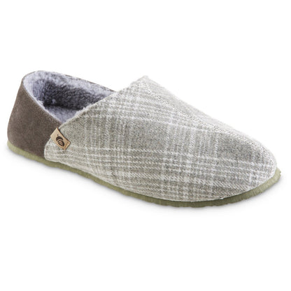 Men’s Algae-Infused Parker Slippers in Grey Right Angled View