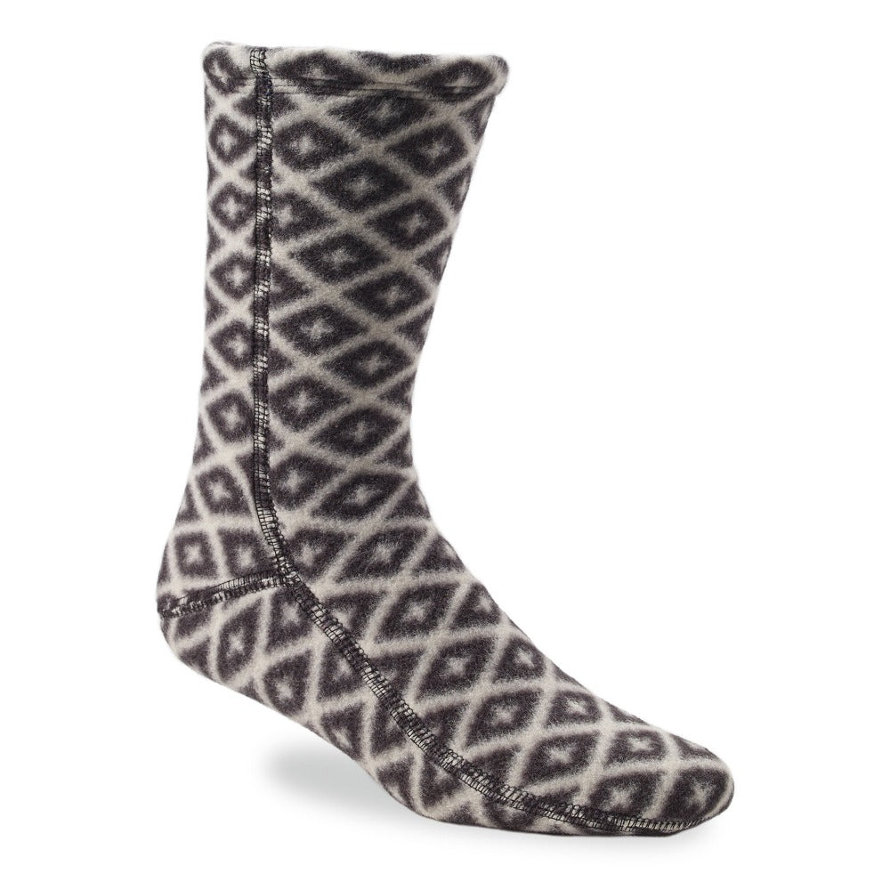 Versafit Fleece Cabin Socks in Black/Cream