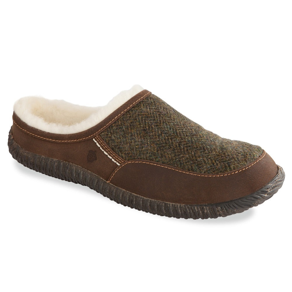 Olive Tweed Acorn Slipper