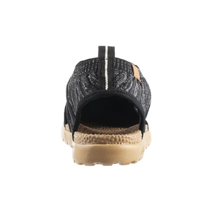 Acorn Casco Recycled Active Sandal in Black Back View from Heel