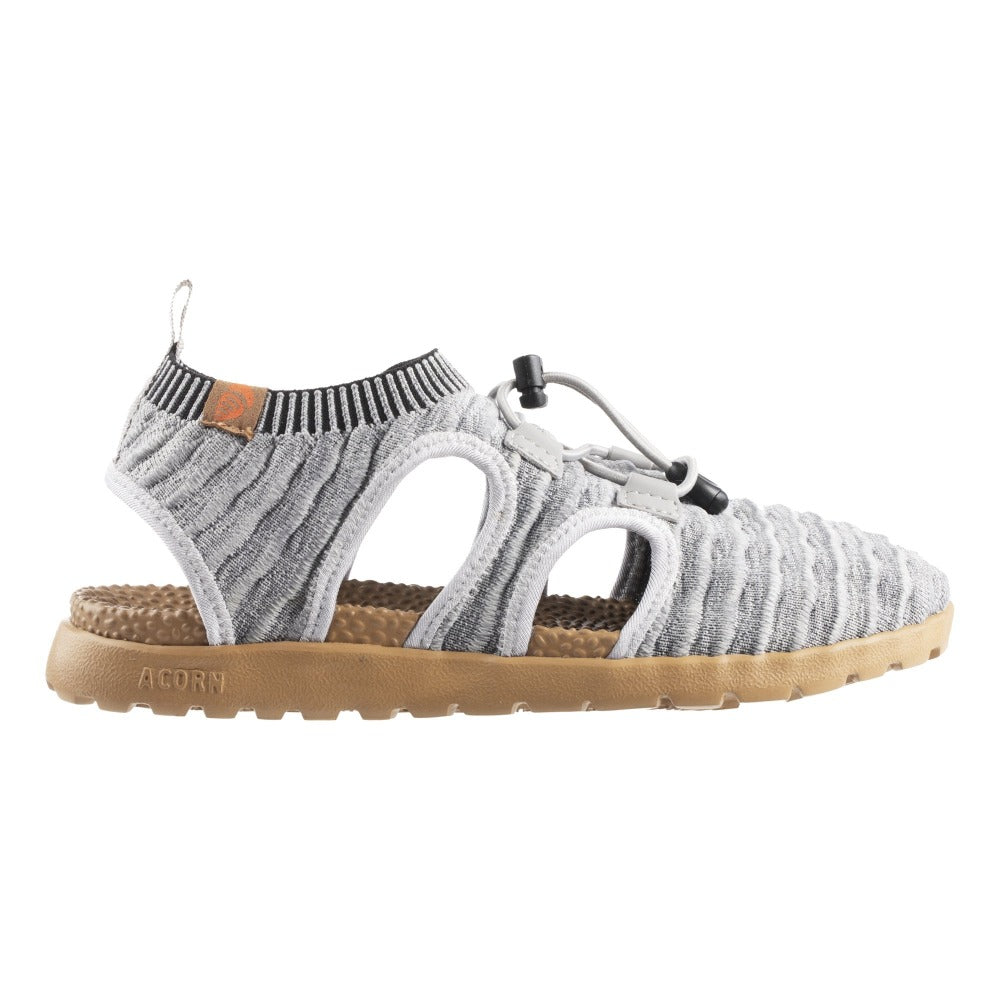 Acorn Casco Recycled Active Sandal in Heather Grey Side Profile View
